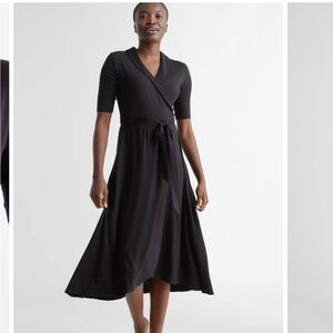 Tencel Jersey Midi Wrap Dress